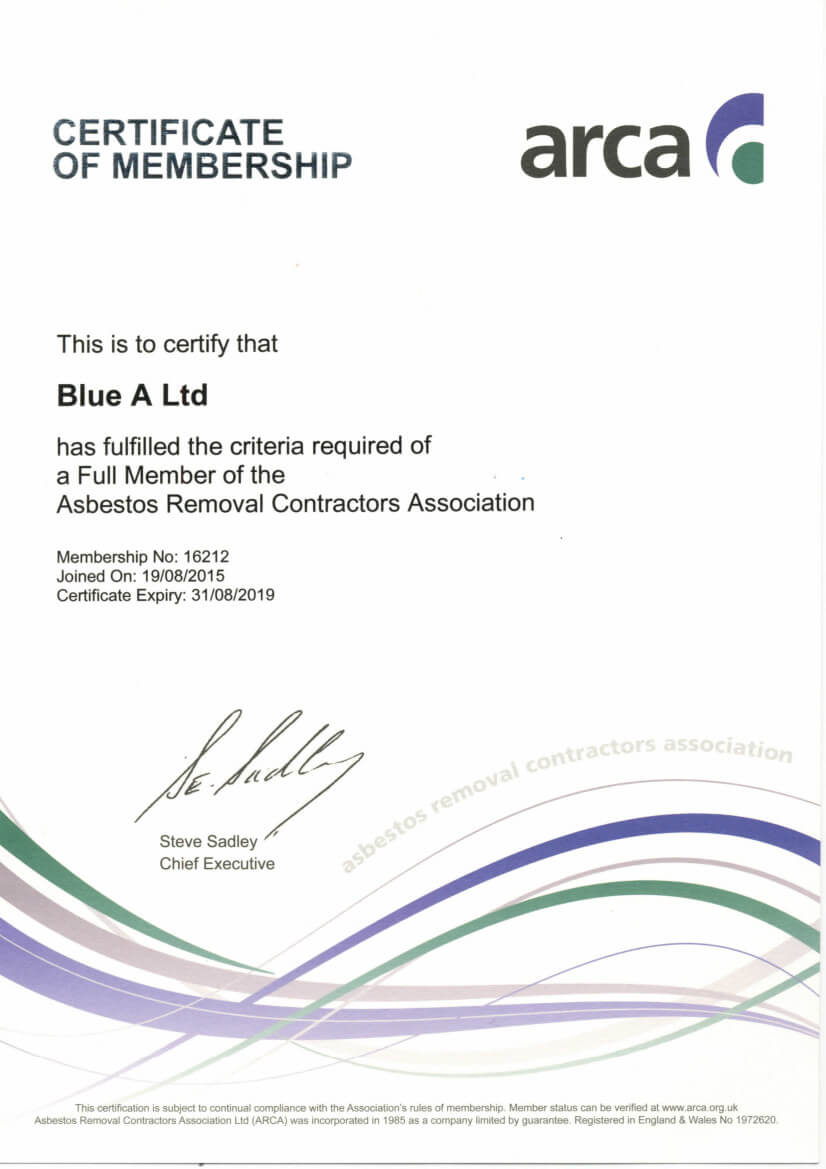 2019 Certificate ARCA of Membership - Home